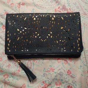 Blue and Gold Clutch